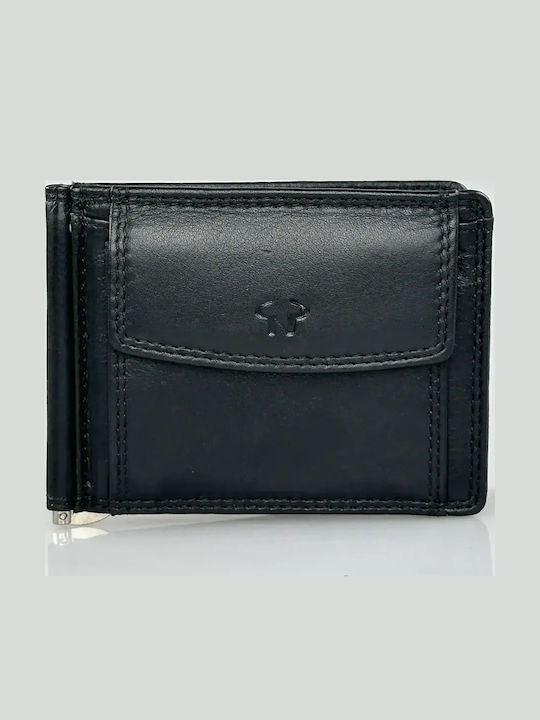 Damenbrieftasche Leder Geldclip Schwarz