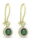 CHrysolithos Dangle Earrings From 14K Gold with Stones SK1073