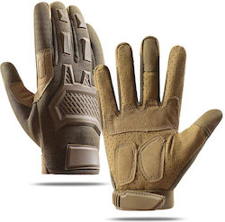 Men's Military Tactical Gloves Brown – Rubber Protection Anti-slip Touchscreen Combat Airsoft Moto Outdoor & Sport