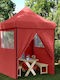 vidaXL Foldable Garden Gazebo Burgundy 2x2m