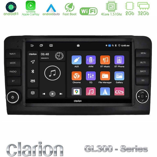 Clarion Ηχοσύστημα Αυτοκινήτου για Mercedes-Benz ML / GL Class 2006-2011 (Bluetooth/USB/AUX/WiFi/GPS/Apple-Carplay/Android-Auto) με Οθόνη Αφής 9"