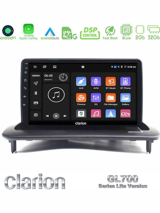 Clarion Car Audio System for Volvo S40 C30 C70 2004-2012 Bluetooth USB Wi-Fi GPS Apple CarPlay Android Auto with 9" Touch Screen