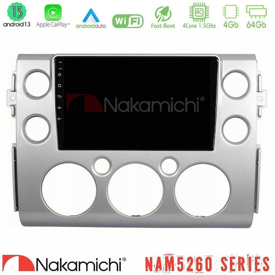 Nakamichi Car Audio System for Toyota FJ 2007-2014 Bluetooth USB AUX WiFi GPS Apple CarPlay Android Auto with 9" Touch Screen