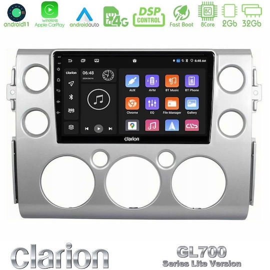 Clarion Car Audio System for Toyota FJ 2007-2014 (Bluetooth/USB/WiFi/GPS/Apple CarPlay/Android Auto) with 9" Touch Screen