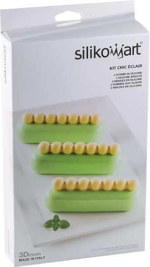 Silikomart Platinum Silicone Bakeware Mold 6 Sockets 13x3.8x4.4cm 2 Pieces