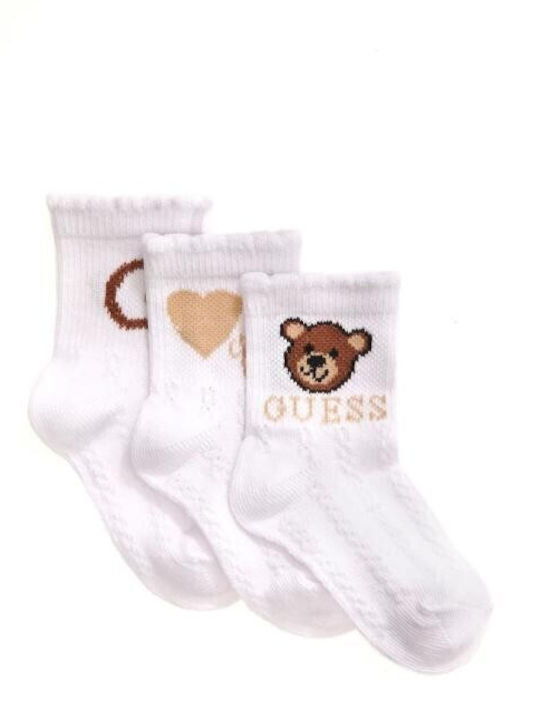 Guess Παιδικές Κάλτσες Λευκό Guess Παιδικές Κάλτσες Λευκό