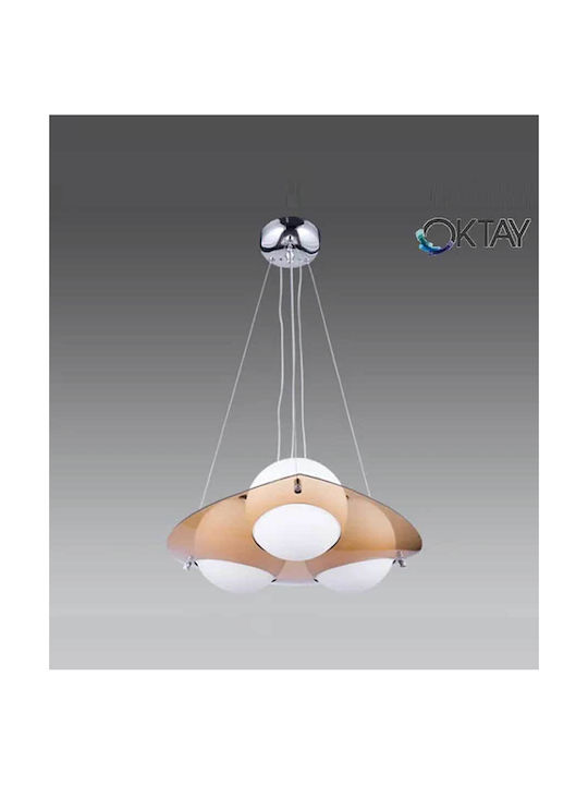 Oktay Brown LED Ceiling Light 48x48cm