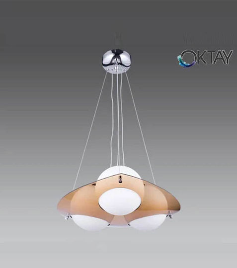 Oktay LED Ceiling Light Brown 48x48cm Oktay LED Ceiling Light Brown 48x48cm