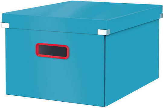 Cutie de Depozitare Leitz Cosy Click & Store Carton Laminat Pliabil Capac Mâner 28x20x37cm Albastru