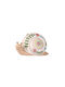 Schnecke Polyresin Gravur Mehrfarbig 9,5x21x13,5cm Weiß