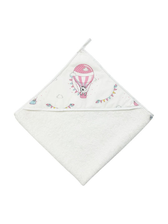 Bunny Bebe Baby Bath Towel Hooded Balloon Ecru ...