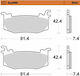 Moto-master Metallic Motorcycle Brake Pads 416901 1 Set 1 Caliper
