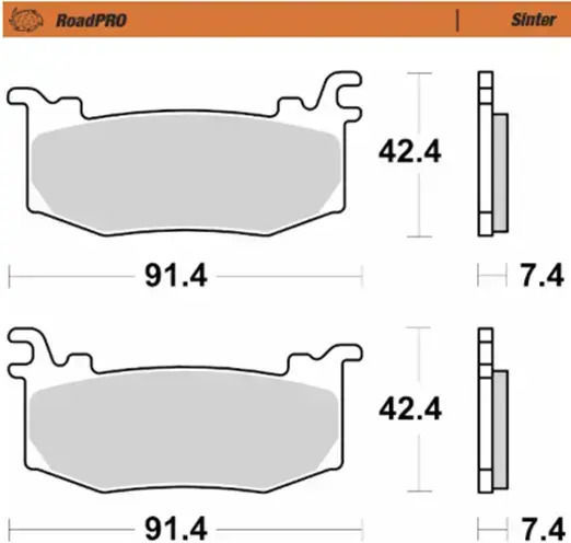 Moto-master Metallic Motorcycle Brake Pads 416901 1 Set 1 Caliper