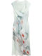 Midi Dress for Wedding Christening Drape Mid Green