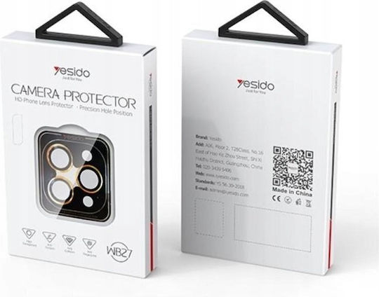 Yesido Προστασία Κάμερας Tempered Glass Μαύρο για το Iphone 16