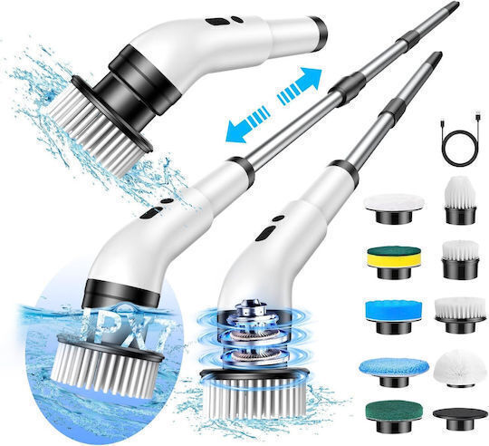 SPV SPV-586-FJFI Plastic Rotating Cleaning Brush with Handle for Toilet White