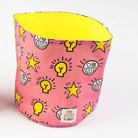 Bleecker & Love Fabric Pink Storage Basket 18x20cm