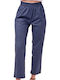 Damen Stoffhose mit Gummiband Marineblau