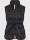 Women's Sleeveless Jacket for Winter Black