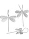 Jewelry Set Pendant Earrings Lilies Handmade Silver 925 Chain 45cm