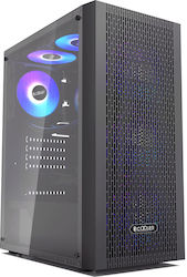 PCCOOLER MA100 Gaming Middle Tower Carcasă PC cu Iluminare ARGB Neagră