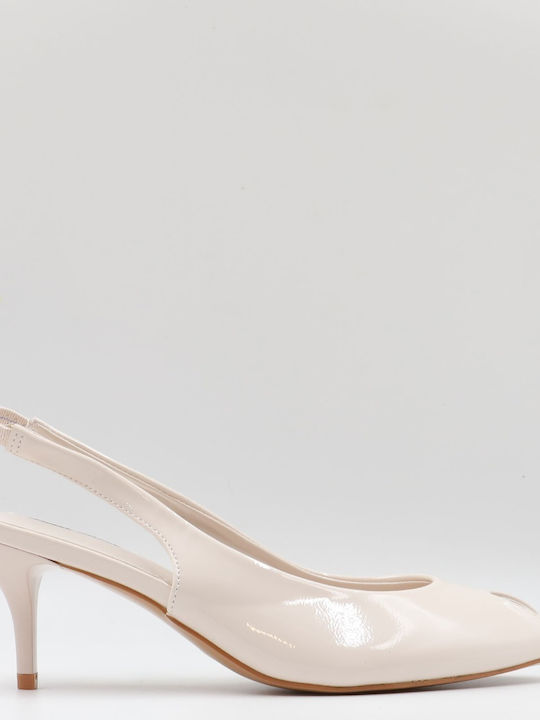 Sweetshoes Peep Toe Γόβες Μπεζ
