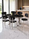 Esszimmermöbel-Set Für 6 Personen Schwarz Silber 170x90x75cm