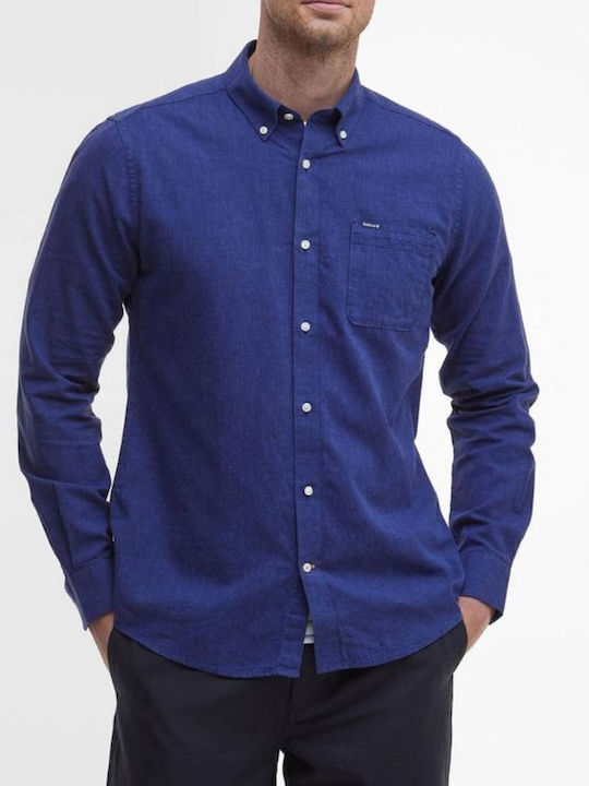 Barbour Nelson Langärmeliges Herrenhemd Indigo