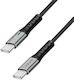 LogiLink USB 3.2 Cable USB-C male - USB-C 100W PD Μαύρο 1m CU0432