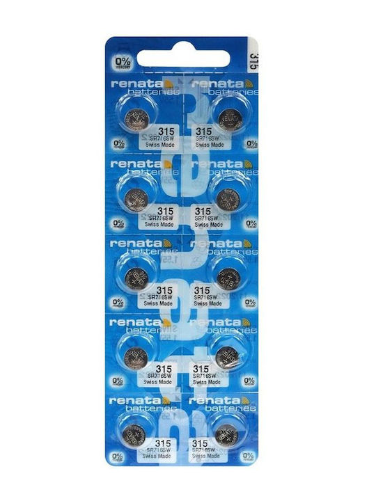 Renata 315 Silver Oxide Watch Battery SR67 1.55V 1pc