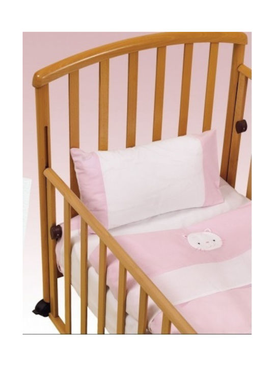 Vesta Home Set Baby Sheets Crib Cotton Cat Pink 120x160cm