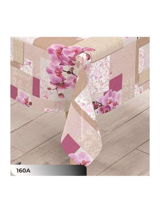 Sidirela Τραπεζομάντηλο Mirella Ροζ 140x140εκ.