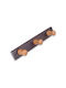 Brinox Wooden Wall Hanger 3 Hooks Brown