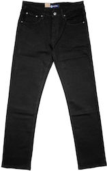 Ansin Ανδρικό Παντελόνι Τζιν Ελαστικό Relaxed Fit Straight Μαύρο Ansin Ανδρικό Παντελόνι Τζιν Ελαστικό Relaxed Fit Straight Μαύρο