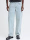 Men's Jeans Pants with Loose Straight Fit Lt Blue