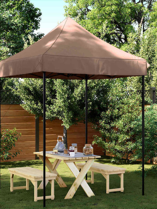 vidaXL Gazebo Pliabil De Grădină Maro 2x2m