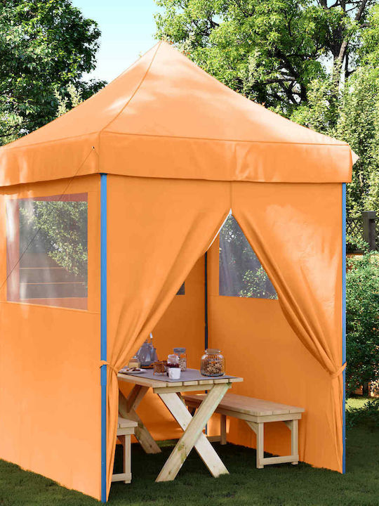 vidaXL Foldable Garden Gazebo Orange 2x2m