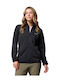 Full Fleece Women's Cardigan with Zipper Black