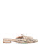 Mules with Heel in Beige Colour