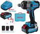 FixTec FCIW10001-4 Brushless Battery Impact Wrench 20V 2x4Ah with 1/2" Bit Size