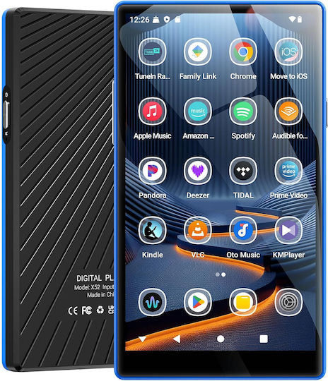 Mp3 Player Android 160gb 32gb + 128gb Ecran Hd 5 Inch Android 13 4gb Ram Octa-core Bluetooth 5.0 Wifi Dual Band Radio Fm Mod Copii Compatibil Spotify Amazon Music Deezer Audible Baterie 2500mah