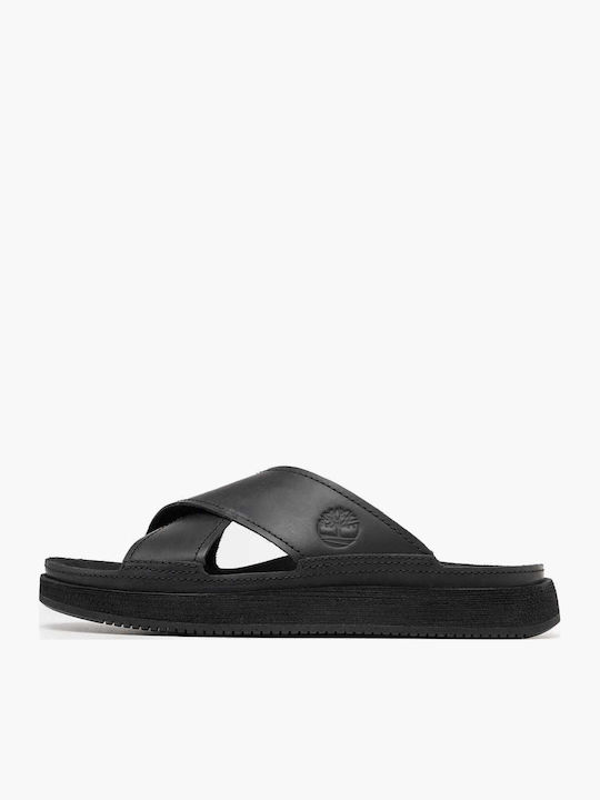 Timberland Δερμάτινα Ανδρικά Σανδάλια σε Μαύρο ...