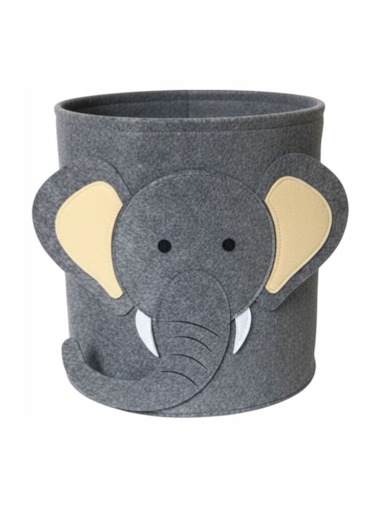 Queen Mother Kinder Stoff-Aufbewahrungskorb Elephant Grau 35x35cm Queen Mother Kinder Stoff-Aufbewahrungskorb Elephant Grau 35x35cm