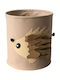 Queen Mother Παιδικό Καλάθι Αποθήκευσης από Ύφασμα Happy Hedgehog Μπεζ 35x35cm