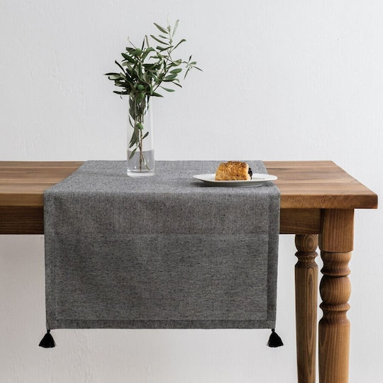 Lenjerii Deosebite Runner Bumbac Negru 50x150 cm