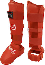 Olympus Adults Red Shin Guards