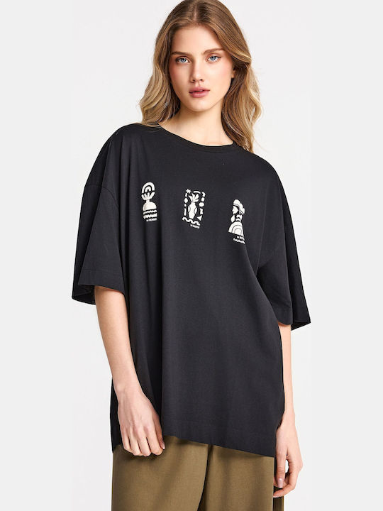 Funky Buddha Women's T-shirt Black