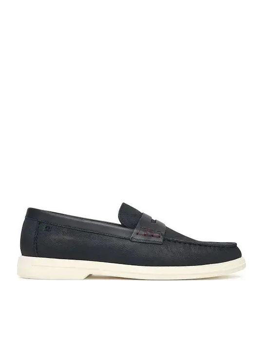 Tommy Hilfiger Leather Men's Loafers in Blue Co...