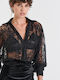 Damen-Bodysuit mit Spitze Bill Cost Schwarz