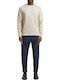 Pleated Παντελόνι Chino σε Relaxed Εφαρμογή Μπλε